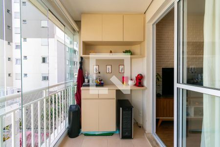 Varanda da Sala de apartamento à venda com 2 quartos, 55m² em Jardim Ibitirama, São Paulo