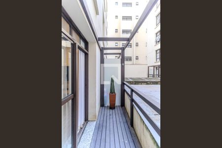 Varanda de kitnet/studio para alugar com 1 quarto, 27m² em Centro Histórico de São Paulo, São Paulo