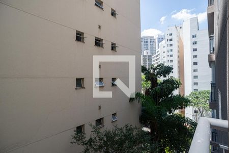 Vista da Varanda da Sala/Quarto de kitnet/studio à venda com 1 quarto, 20m² em Bela Vista, São Paulo