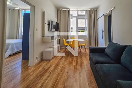 Sala de apartamento para alugar com 1 quarto, 57m² em Centro, Guarujá