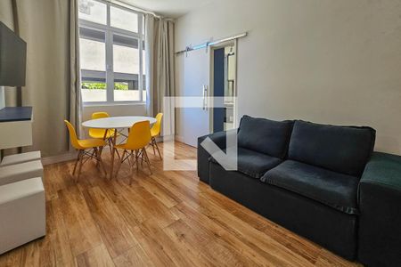 Sala de apartamento para alugar com 1 quarto, 57m² em Centro, Guarujá