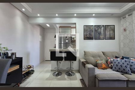 Sala de apartamento à venda com 2 quartos, 60m² em Vila Valparaíso, Santo André