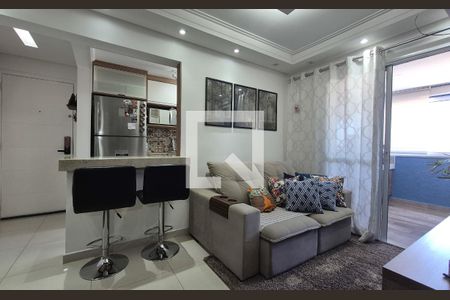 Sala de apartamento à venda com 2 quartos, 60m² em Vila Valparaíso, Santo André