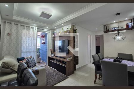 Sala de apartamento à venda com 2 quartos, 60m² em Vila Valparaíso, Santo André