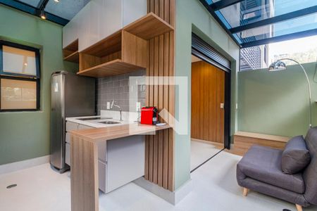 Cozinha de kitnet/studio à venda com 1 quarto, 27m² em Cerqueira César, São Paulo