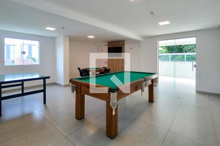Área comum - Sala de Jogos de apartamento para alugar com 1 quarto, 59m² em Canto do Forte, Praia Grande