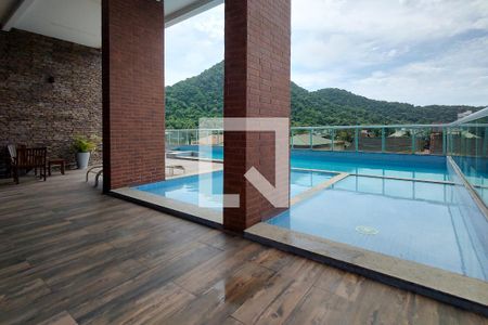 Área comum - Piscina de apartamento para alugar com 1 quarto, 59m² em Canto do Forte, Praia Grande