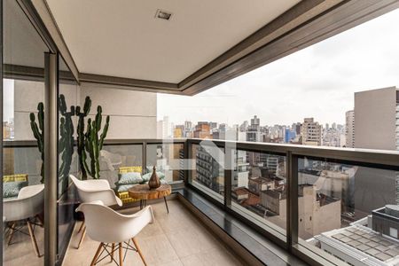 Varanda de kitnet/studio para alugar com 1 quarto, 42m² em República, São Paulo