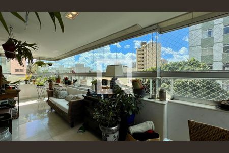 varanda Sala de apartamento à venda com 4 quartos, 198m² em Sion, Belo Horizonte