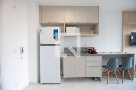 Cozinha de apartamento para alugar com 1 quarto, 29m² em Jardim das Acacias, São Paulo