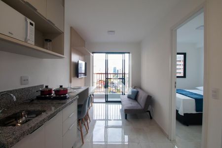Sala/Cozinha de apartamento para alugar com 1 quarto, 29m² em Jardim das Acacias, São Paulo