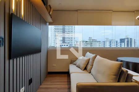 Sala de apartamento para alugar com 1 quarto, 54m² em Guilhermina, Praia Grande