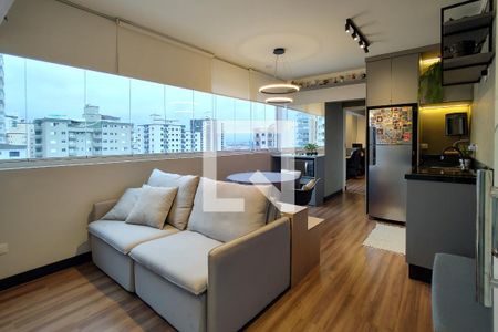 Sala de apartamento para alugar com 1 quarto, 54m² em Guilhermina, Praia Grande