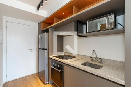 Cozinha de kitnet/studio à venda com 1 quarto, 33m² em Vila Cordeiro, São Paulo