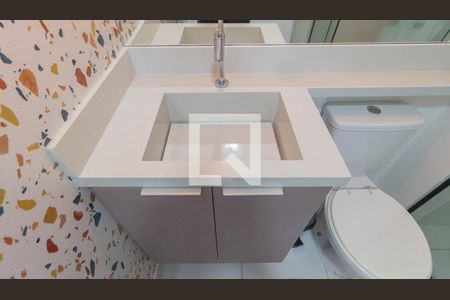 Detalhe - Banheiro de kitnet/studio para alugar com 1 quarto, 29m² em Brás, São Paulo