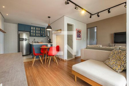 Sala/Cozinha de apartamento para alugar com 1 quarto, 60m² em Pompeia, São Paulo