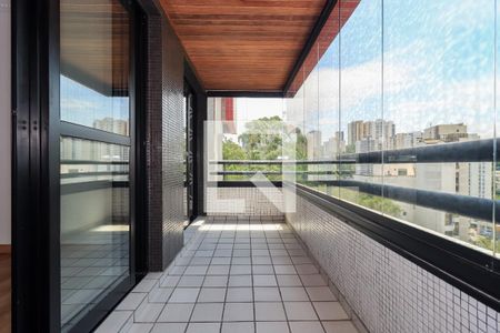Varanda da Sala de apartamento à venda com 4 quartos, 131m² em Vila Andrade, São Paulo