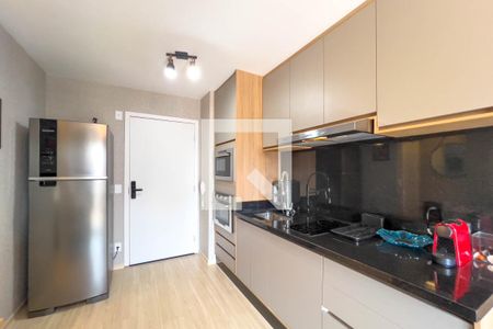 Sala e cozinha de apartamento à venda com 1 quarto, 37m² em Vila Mariana, São Paulo
