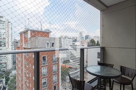 Varanda da Sala/Quarto de kitnet/studio à venda com 1 quarto, 28m² em Consolação, São Paulo