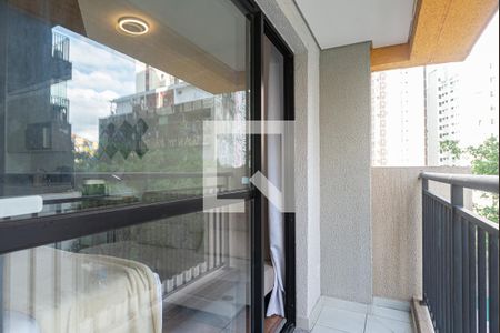 Varanda da Sala/Quarto de kitnet/studio para alugar com 1 quarto, 24m² em Bela Vista, São Paulo