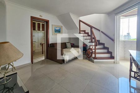 Sala de apartamento para alugar com 3 quartos, 165m² em Jardim Las Palmas, Guarujá