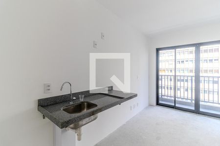 Cozinha de kitnet/studio à venda com 1 quarto, 23m² em Vila Buarque, São Paulo