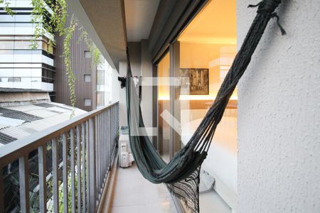 Varanda de apartamento à venda com 1 quarto, 50m² em Indianópolis, São Paulo
