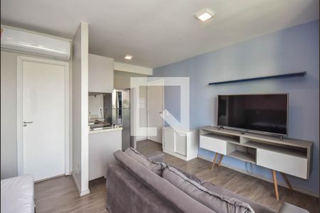 Sala de apartamento para alugar com 1 quarto, 42m² em Real Parque, São Paulo