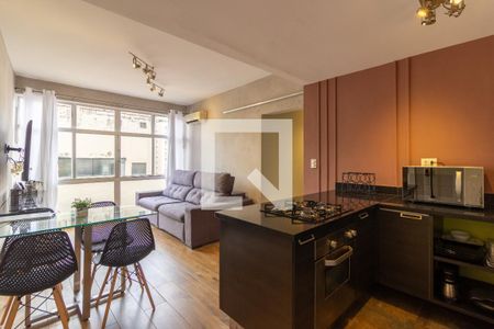 Sala/Cozinha de apartamento à venda com 3 quartos, 90m² em Cerqueira César, São Paulo