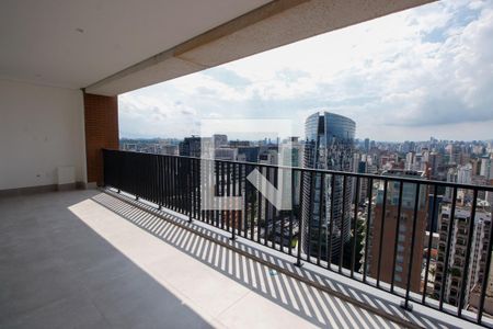 Varanda da Sala/Cozinha de apartamento à venda com 3 quartos, 189m² em Vila Nova Conceição, São Paulo