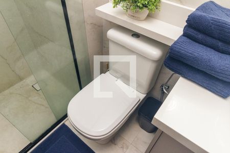 Banheiro de kitnet/studio à venda com 1 quarto, 24m² em Santa Ifigênia, São Paulo