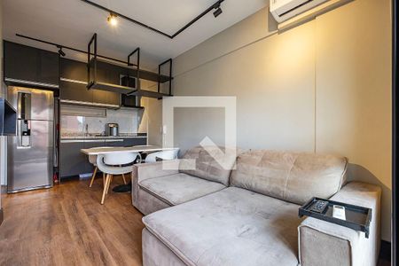 Sala/Cozinha de kitnet/studio para alugar com 1 quarto, 33m² em Pinheiros, São Paulo