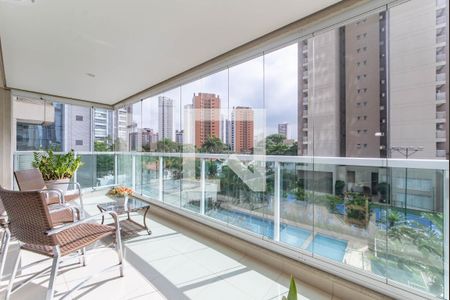Varanda Sala de apartamento à venda com 3 quartos, 167m² em Cidade Monções, São Paulo