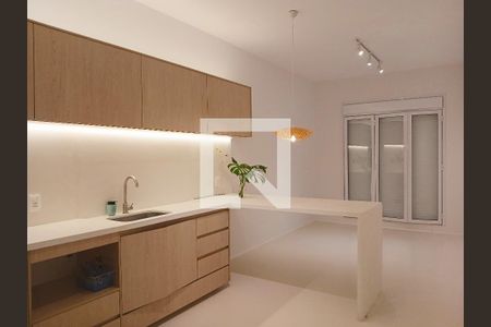 Sala/Cozinha de apartamento à venda com 1 quarto, 62m² em República, São Paulo