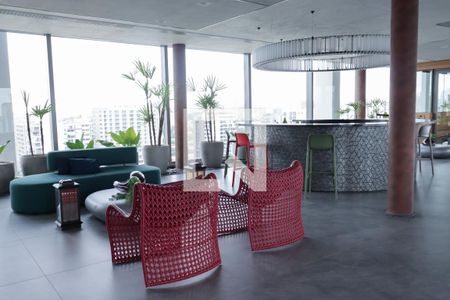 Área comum - Piscina de apartamento para alugar com 1 quarto, 43m² em Indianópolis, São Paulo