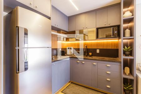Cozinha de kitnet/studio à venda com 1 quarto, 29m² em Indianópolis, São Paulo