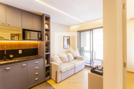 Sala de kitnet/studio à venda com 1 quarto, 29m² em Indianópolis, São Paulo