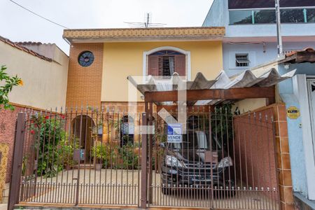 Fachada + placa de casa à venda com 3 quartos, 133m² em Taboão, São Bernardo do Campo