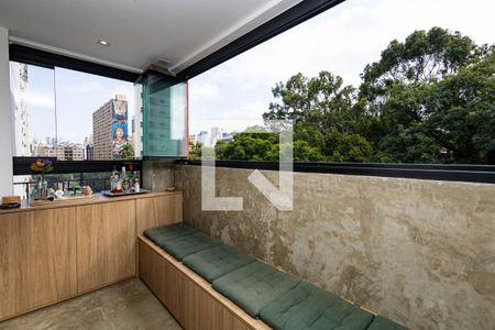 Varanda de apartamento à venda com 1 quarto, 58m² em Consolação, São Paulo