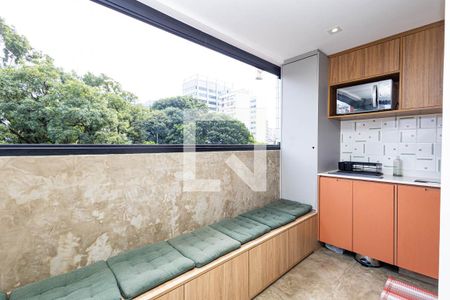 Varanda de apartamento à venda com 1 quarto, 58m² em Consolação, São Paulo