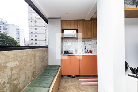 Varanda de apartamento à venda com 1 quarto, 58m² em Consolação, São Paulo