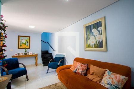 Sala de apartamento à venda com 3 quartos, 88m² em Vila Scarpelli, Santo André