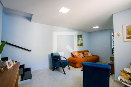 Sala de apartamento à venda com 3 quartos, 88m² em Vila Scarpelli, Santo André