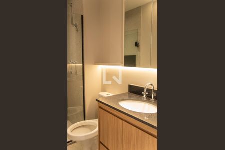 Banheiro de apartamento à venda com 1 quarto, 28m² em Jardim das Acacias, São Paulo