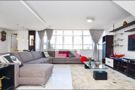 Sala  de apartamento à venda com 3 quartos, 205m² em Lourdes, Belo Horizonte