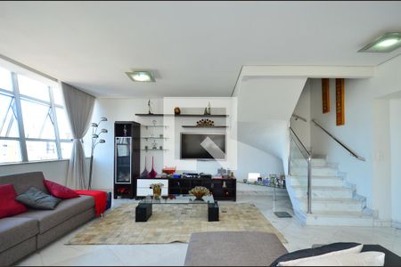 Sala  de apartamento à venda com 3 quartos, 205m² em Lourdes, Belo Horizonte