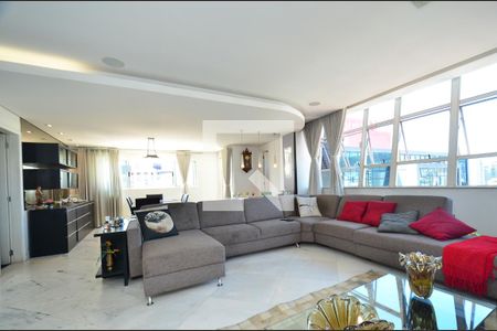 Sala  de apartamento à venda com 3 quartos, 205m² em Lourdes, Belo Horizonte