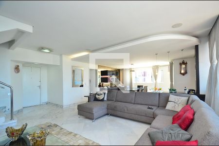 Sala  de apartamento à venda com 3 quartos, 205m² em Lourdes, Belo Horizonte