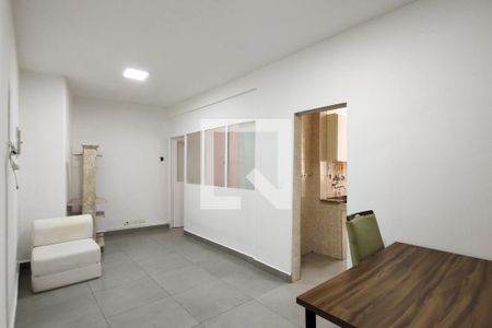 Sala de apartamento para alugar com 1 quarto, 52m² em Canto do Forte, Praia Grande