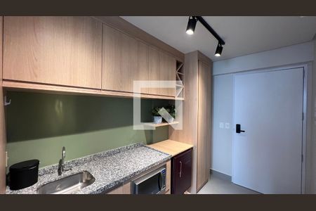 Cozinha de kitnet/studio para alugar com 1 quarto, 21m² em Jardim Paulista, São Paulo